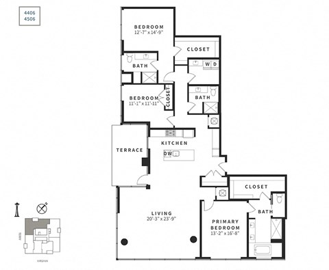 Floor plan for 3 beds, 3 baths, 2471 sqft